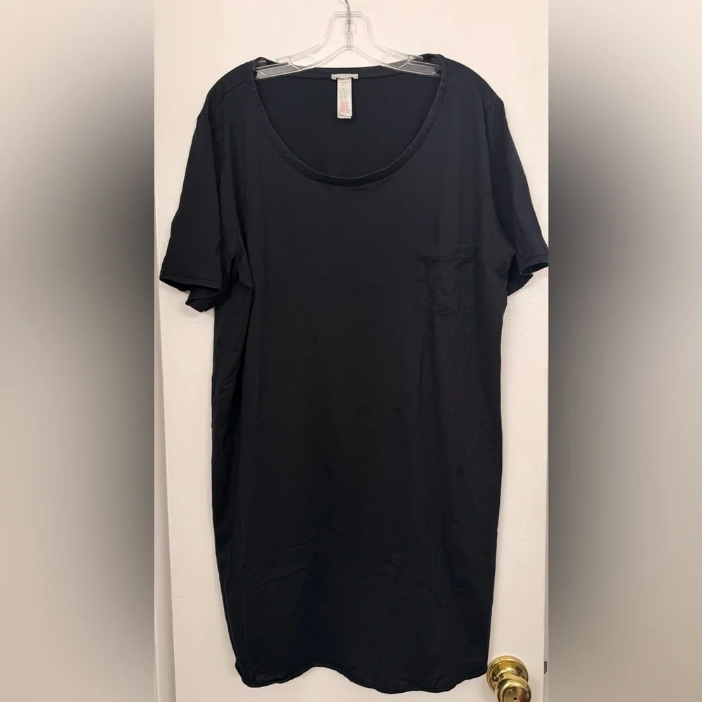 Hanro Cotton Deluxe Sleepshirt Black Size XL - Picture 2 of 5
